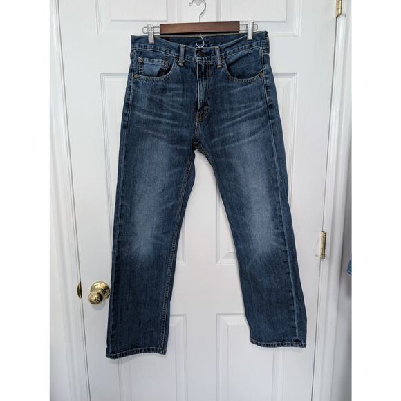 Levis 505 Mens Jeans Straight Leg Regular Fit Medium Wash 32x30 100% Cotton EUC - Picture 1 of 9